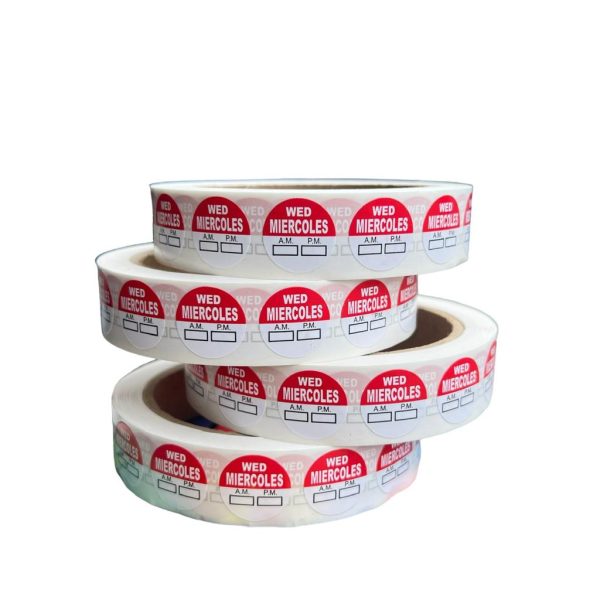 SET DE 7 ETIQUETAS CIRCULAR PARA ROTACION DE ALIMENTOS DIAS DE LA SEMANA - Imagen 4