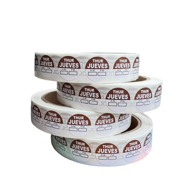 SET DE 7 ETIQUETAS CIRCULAR PARA ROTACION DE ALIMENTOS DIAS DE LA SEMANA - Imagen 5