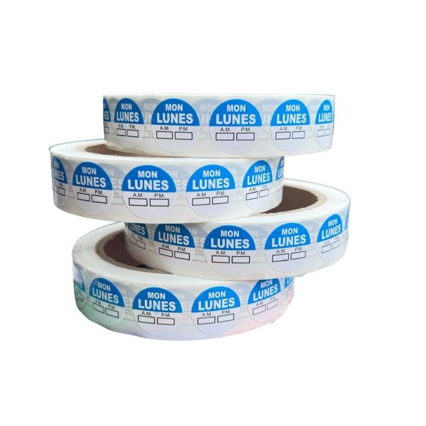 SET DE 7 ETIQUETAS CIRCULAR PARA ROTACION DE ALIMENTOS DIAS DE LA SEMANA - Imagen 2